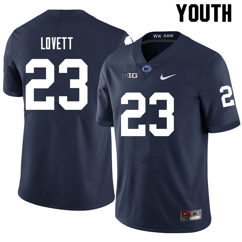 NCAA Nike Youth Penn State Nittany Lions John Lovett #23 College Football Authentic Navy Stitched Jersey TFB7198QF